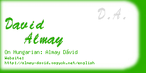 david almay business card